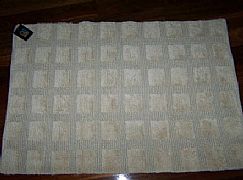 NATURAL-LATTE-BATH-RUG-MAT-NEW-THICK-COTTON-CHECK-60-CM-X-90-CM